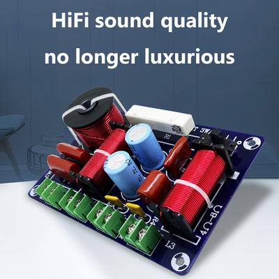 1/2PCS 3-Way 250W 850/5200Hz Frequency Divider DIY Speaker Filter Circuit Treble Medium Bass Hifi Stereo Audio Crossover Filter