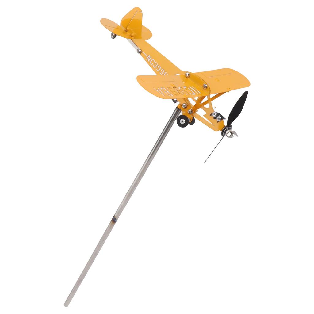 Piper J3 Cub Flugzeug Windmühle 3D Metall Flugzeug Windmühle Außen Dach Windmühle Gartendekor