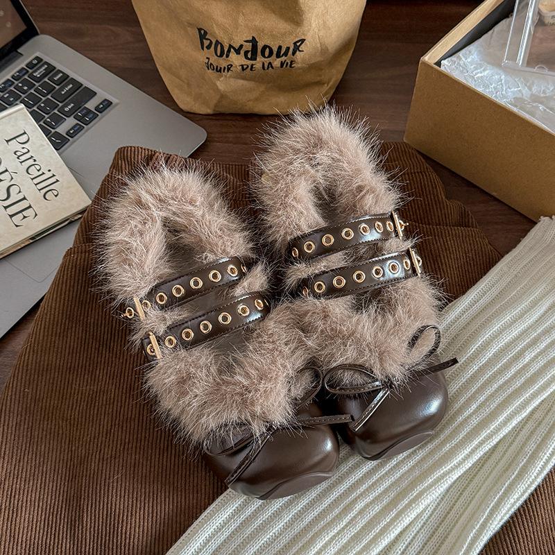 Women's large size soft elastic cartoon cute winter warm cold padded snow boots non-slip wear outdoor leisure sports cotton boots