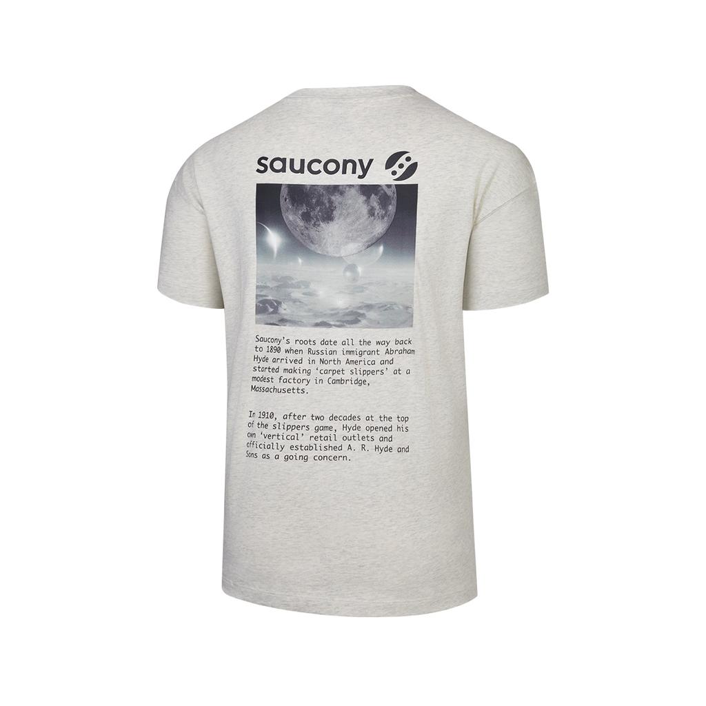 Saucony Natural Echo Fashion Comfortable Versatile Loose Short Sleeve T-Shirt Unisex Tops Off-White SA3259ST52O-HS018