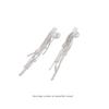 Elegant Silver Fringe Clip-On Earrings for Women - No Piercing Needed, High-End Everyday Design