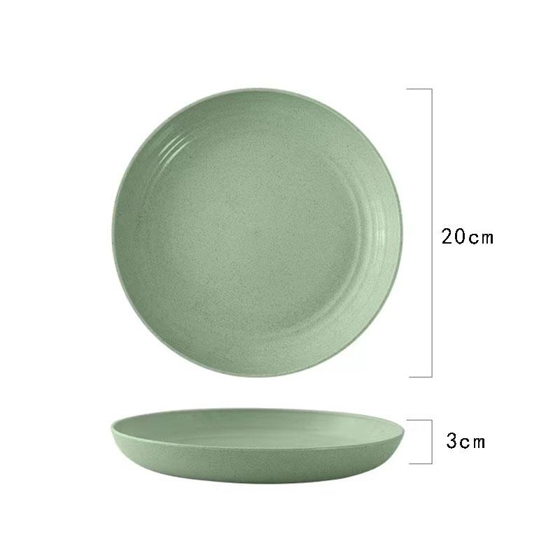 18cm Round Wheat Straw Plate for Snacks, Fruit, and Dining Table Use