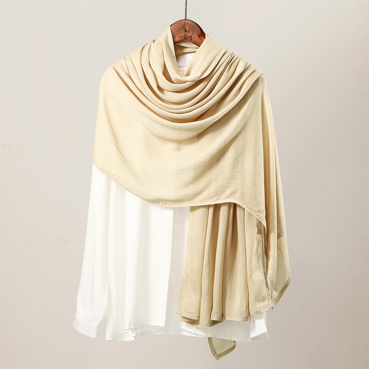 

New Big Size Solid Rayon Modal Hijab Scarf Women Muslim Headscarf Wraps Shawl Femme Musulman Headband Islamic Turban 190*85cm