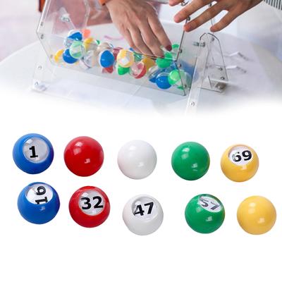 100Pcs Bingo Balls Raffle Bingo Balls Set Numbered Plastic Balls for Game Night Raffle Game Balls Bingo Number Balls