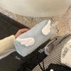 Print Wings Star Dots Pencil Case Y2K Large Capacity Korean Style Pen Bag Stationery Storage Desktop Storage Pencil Pouch School