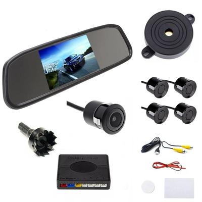 Couvací kamera, parkovací senzory, obrazovka v zrcátku - komplet