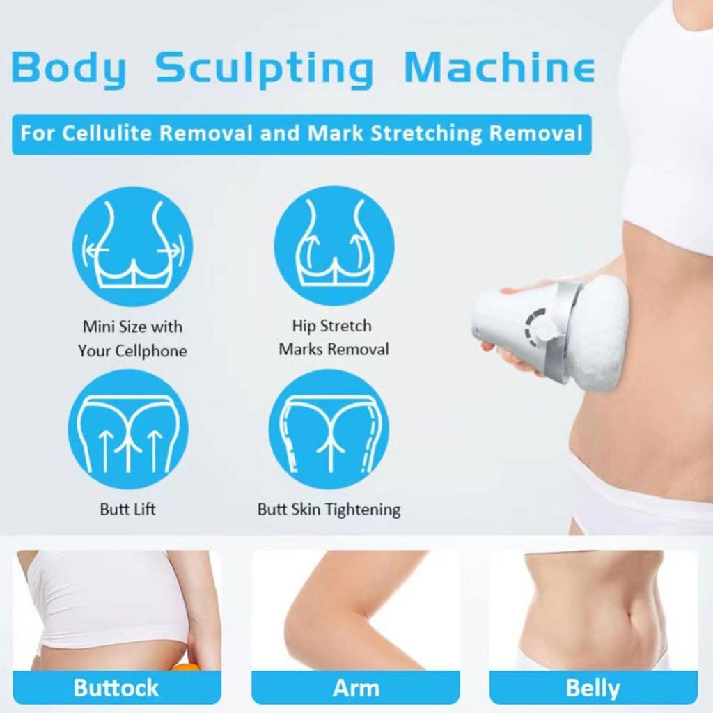 Electric Handheld Cellulite Remover with 3 Washable Pads Electric Body Massager Machine for Belly Waist Neck Buttocks Legs