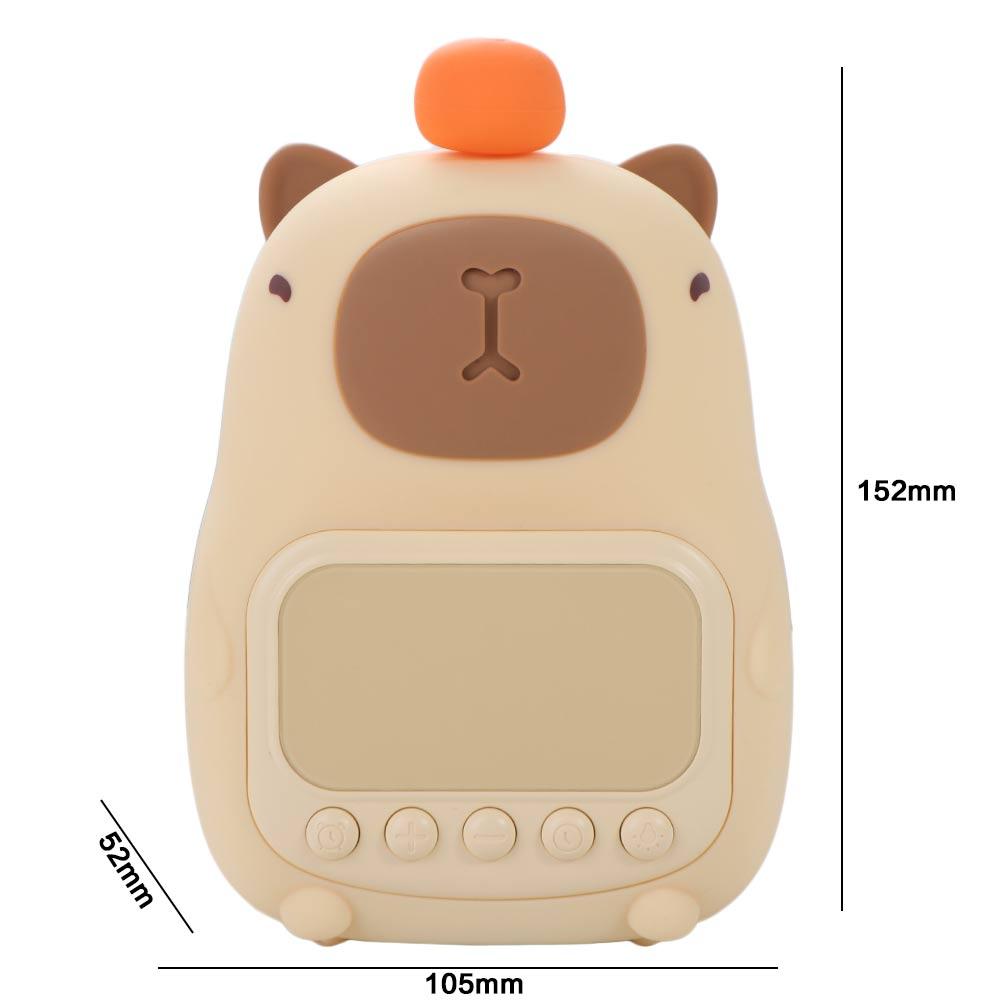 USB Rechargeable Capybara Night Light Capybara Shape Bedside LED Clock  Bedside