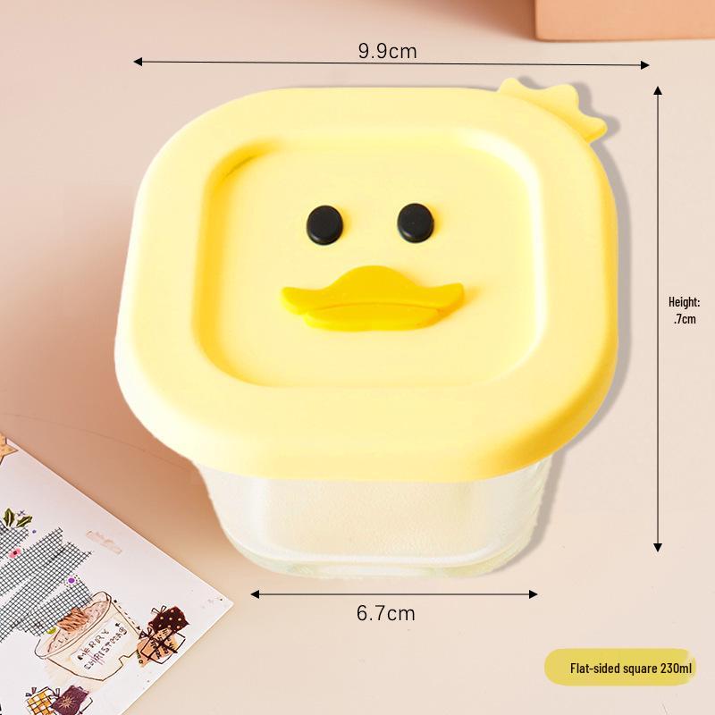 In-Stock Infant Food Bowl Set: 3-Piece High Borosilicate Glass Microwave-Safe Steamed Egg Custard and Fresh-Keeping Bowls