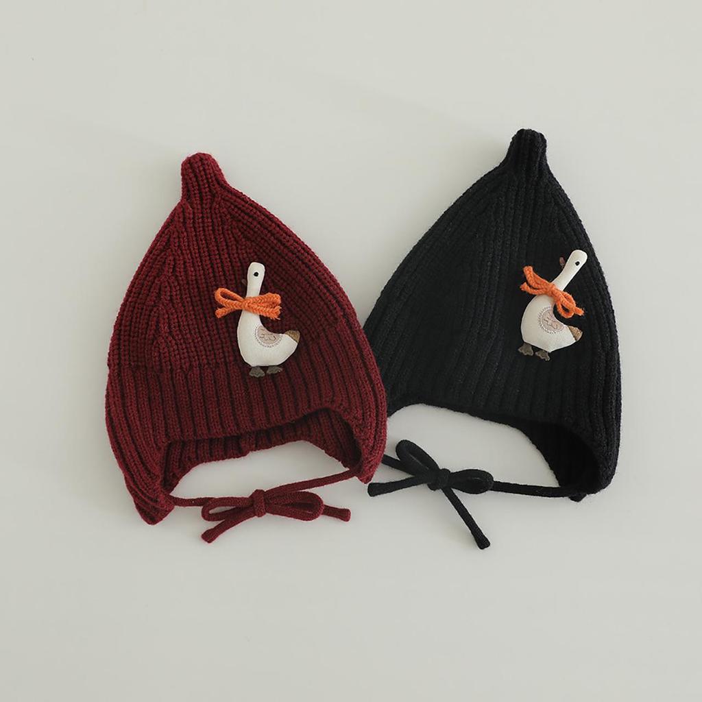 Cute Baby Knitted Hat Winter Warm Beanie Cap with Earflap Cartoon Animal Kids Boy Girl Ear Protection Hats