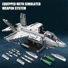 MOC Military Series Jump Jets F14 F16 F18 F22 F35 Aircraft Building Blocks War Fighter Model Bricks Toys For Children Boy Gifts