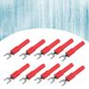 Spade Plug, 10pcs Heavy Duty U Type Lightweight Fork Wire Connector for Multimeter red