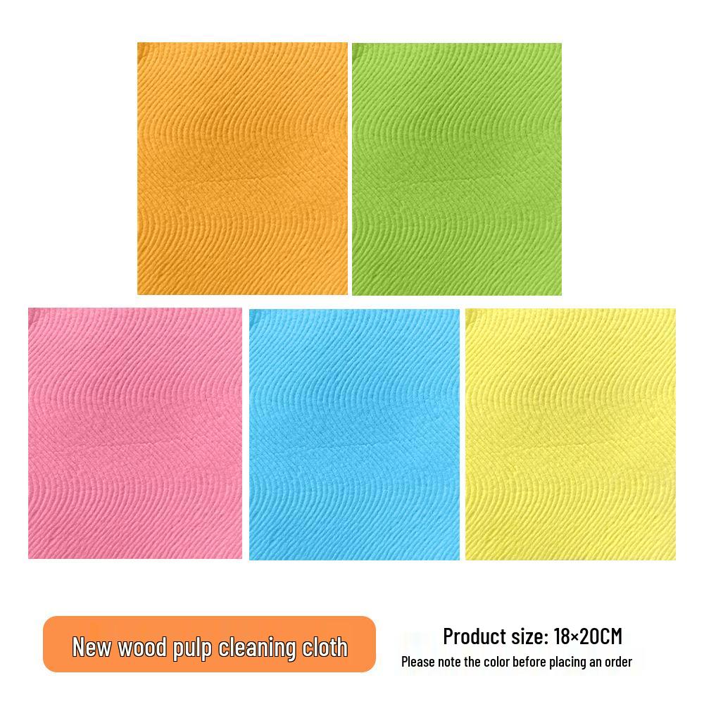 Large Printed Wood Pulp Cotton Dishcloth & Sponge Scrubber