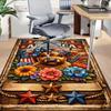 1PC American Flag Cow Non-Slip Floor Carpet, Office, Family, Bedroom, Studio - Large Area Rug, Vibrant Colors, Longlasting Material-C0459
