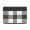 Burberry Check Leather Card Holder Wallet Unisex Wallets Black White 8036672