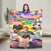 Mellstroy Flannel Blankets  Warm Soft Throw Blanket for Home Decor Airplane Travel Novelty Bedspread Sofa Bed Cover