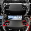 For Kia EV6 Niro SG2 2pcs Red Inner Steering Wheel Button Frame Trim Cover Interior Mouldings Car Upgrade Decoration Accessory