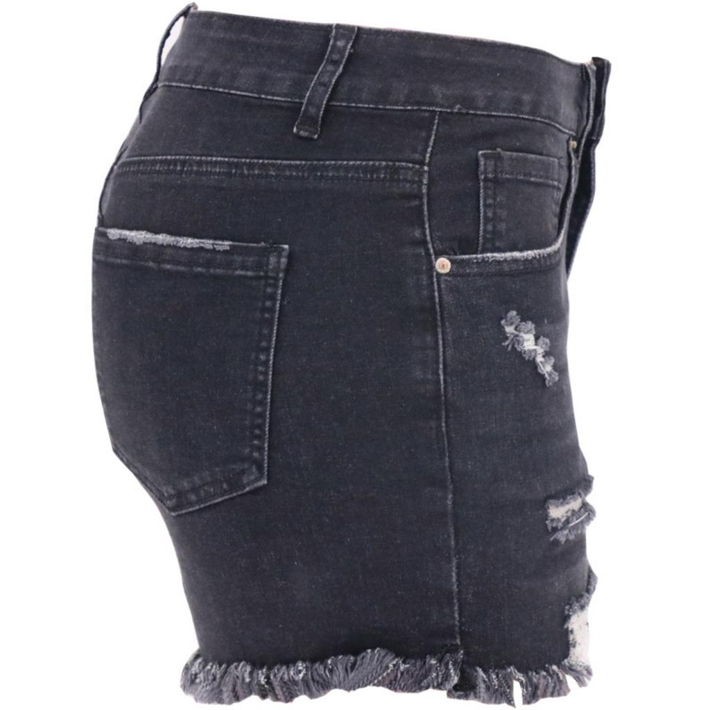 Four Color Ripped High Waist Women's Denim Shorts