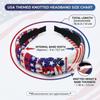 Miskate 4PCS American Flag Headbands for Women Girls Independence Day 4th of July Red White Blue Patriotic USA Bow Knotted Wide