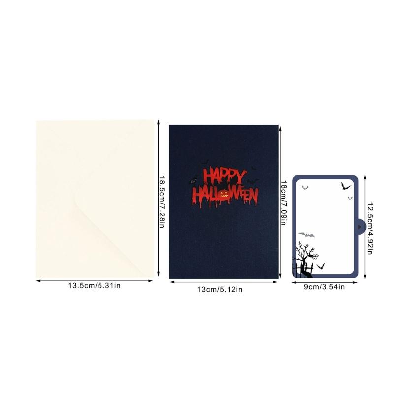 Vampires Theme 3D Standing Halloween Greeting Card Invitation Card For Eerie Celebration And Home Decoration