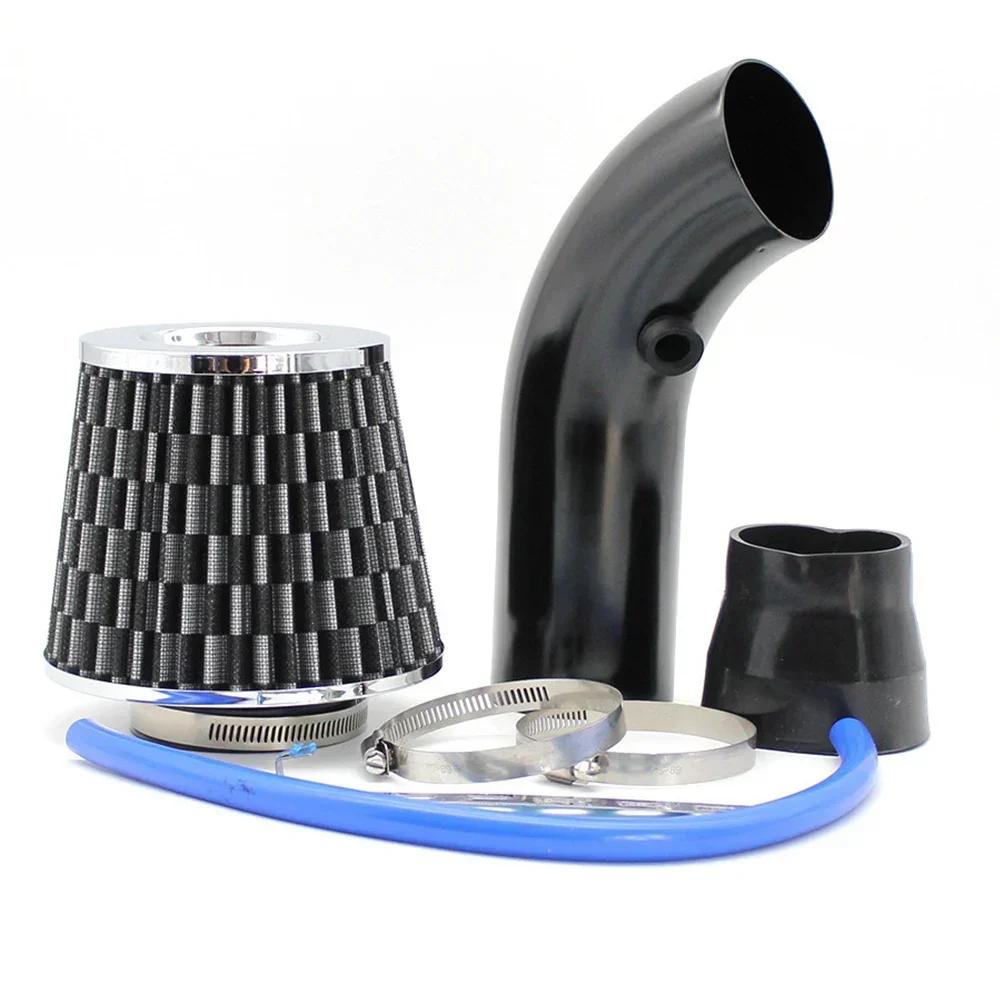 Universal 76mm 3'' High Flow Air Filter Intake Pipe Filter Car Modification Mushroom Head High Cold Air-Filter Aluminum Pipe Kit