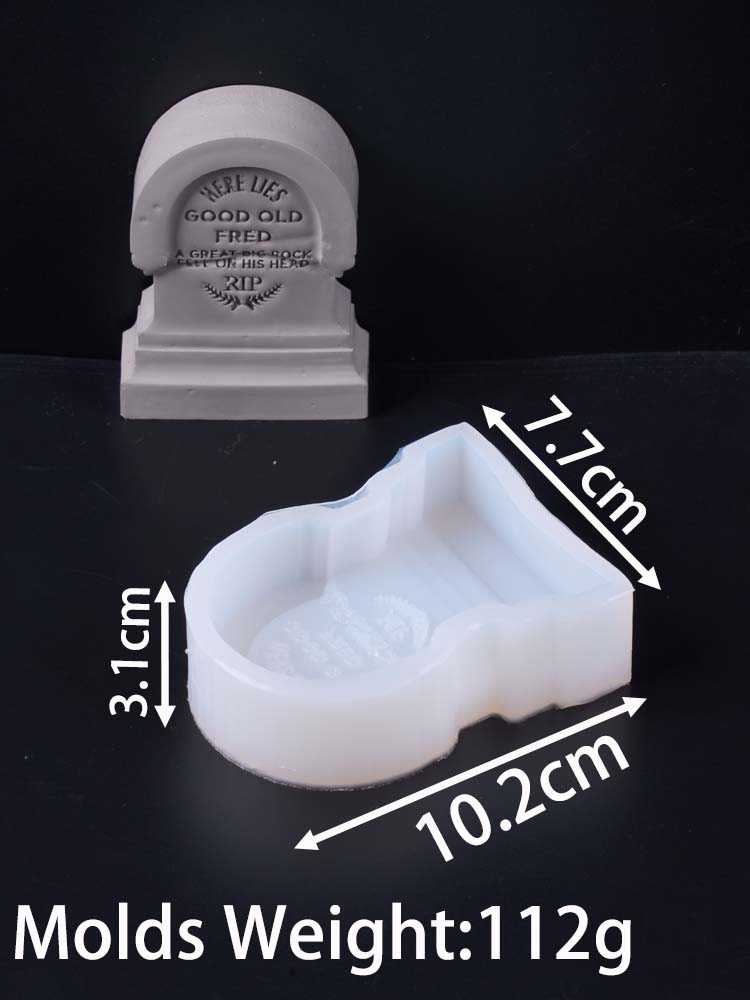 3D Multi Style Relief Cross Tombstone Candle Mold DIY Halloween Skull Soap Silicone Molds Plaster Resin Craft Making Home Decor