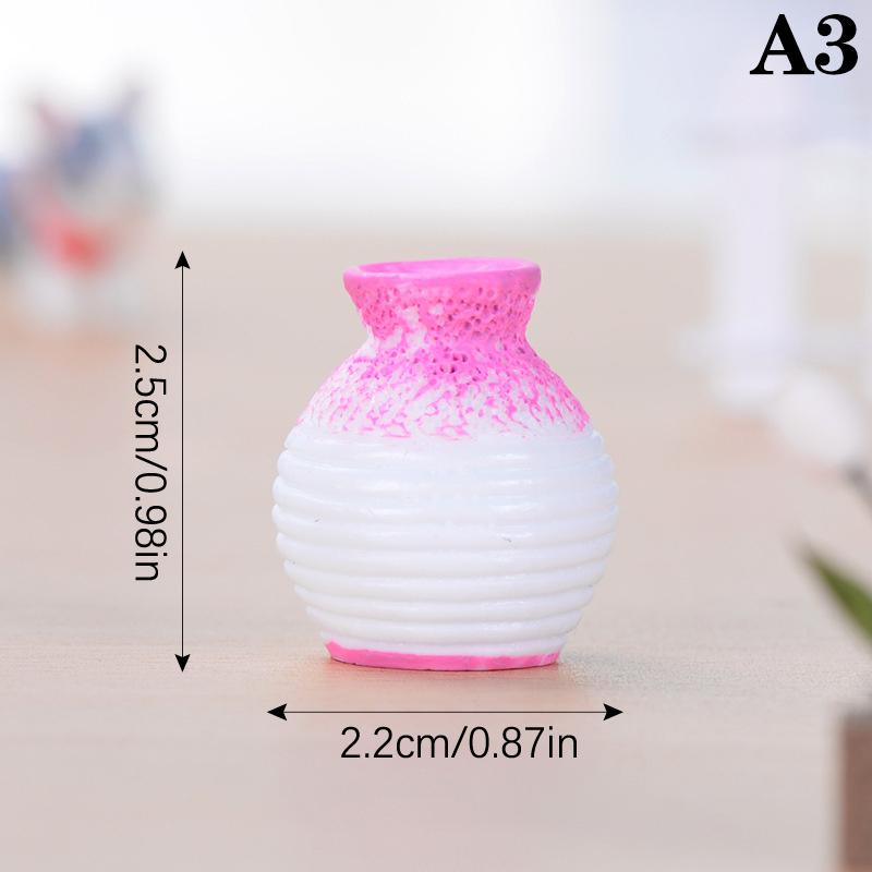 Mini Vaso in Resina Vaso a Bocca Piccola Vaso da Fiori Ornamento da Giardino Fai da Te Micro Paesaggio Decorazione da Scrivania Accessori Decorativi per la Casa