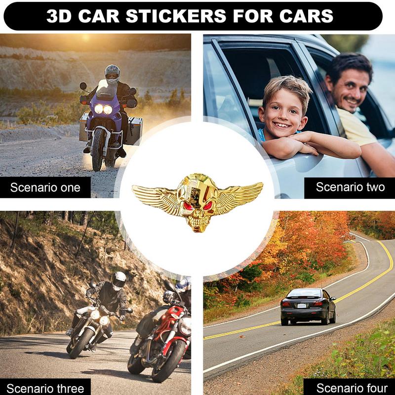 3D Metal Car Sticker 3D Metal Car Emblem Decoration Sticker Fashionable Metal Badges Stickers Car Accessories Solid For Scooters