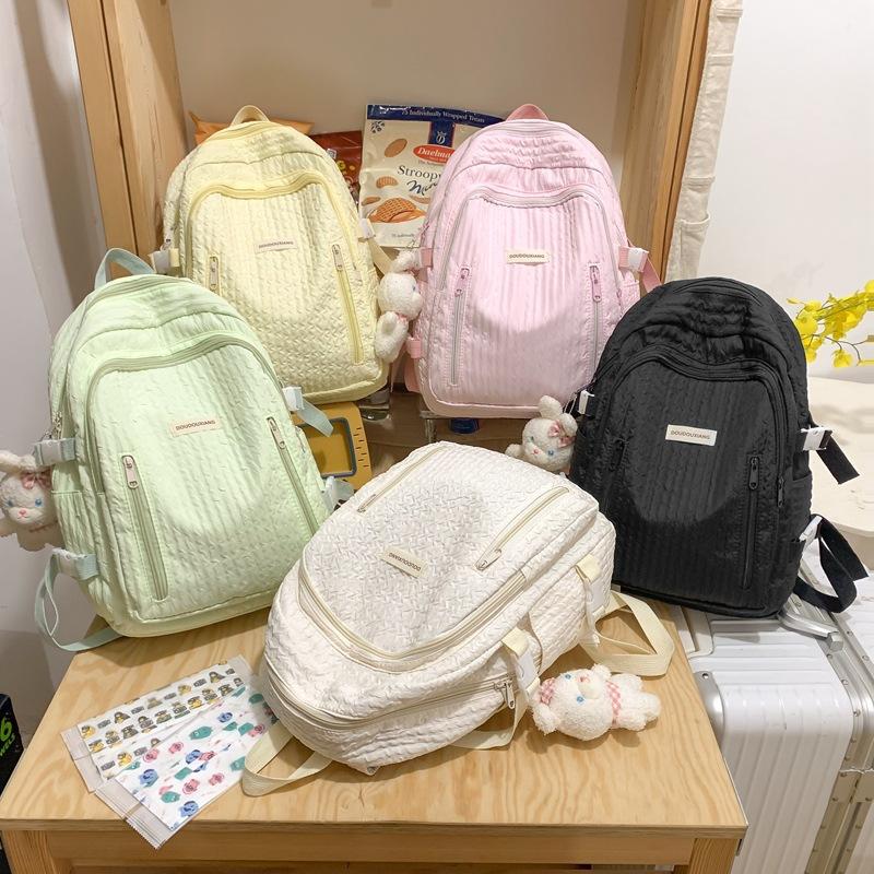 College style ins simple, small and fresh student schoolbag Korean version of junior high school students large-capacity backpack