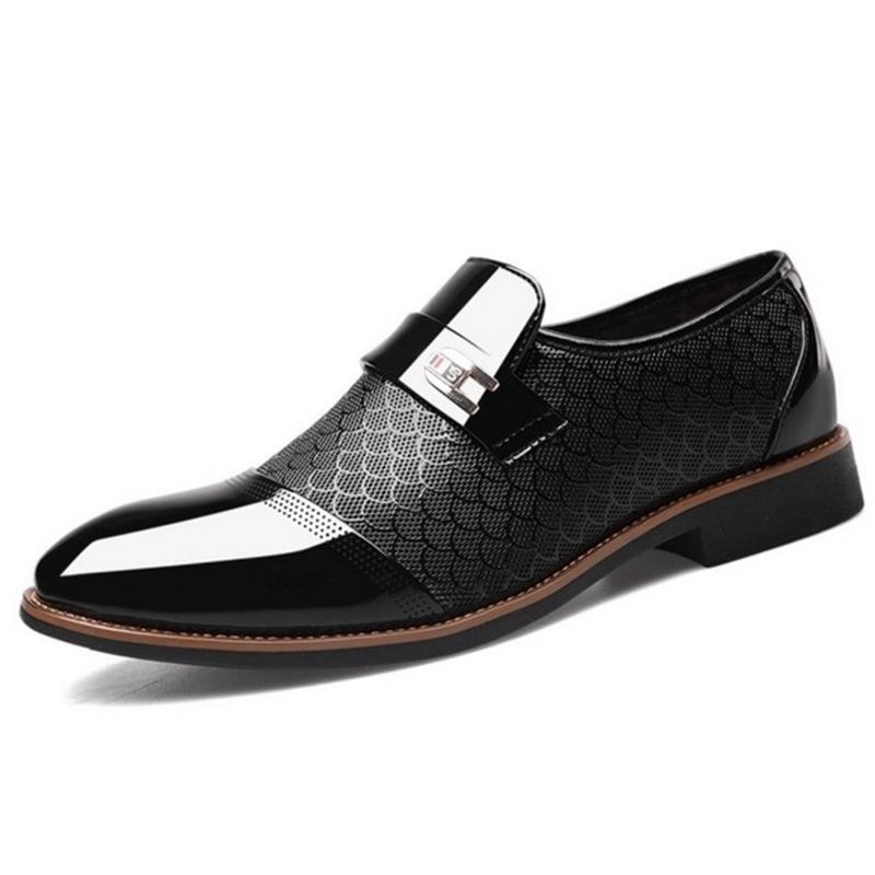 Fashion Versatile and Elegant Men Formal Buckle Shoes Men Formal Shoes Large Size Wedding Formal Leather Shoes