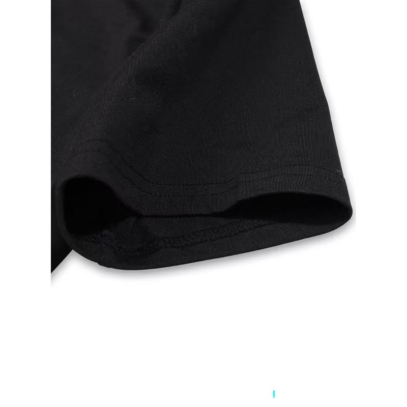 European sizes Men'S Sports Fitness Football T-Shirt Breathable Pattern Short Sleeve Top, Regular Fit Casual Wear, Suitable for Outdoor