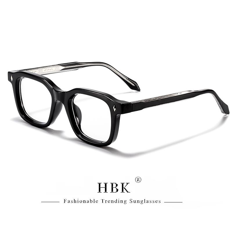 HBK Occhiali da Sole Quadrati Eleganti da Uomo Montatura alla Moda Aste con Punte Vintage Occhiali da Viaggio Business Party Regalo UV400