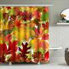 Autumn Leaves Shower Curtain Bath Decor For Fall Home Decoration