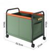 Toy Storage Basket with Four-wheels Sundries Storage Box Bedside Rack Large Capacity Trolley for Bedroom University Dormitory