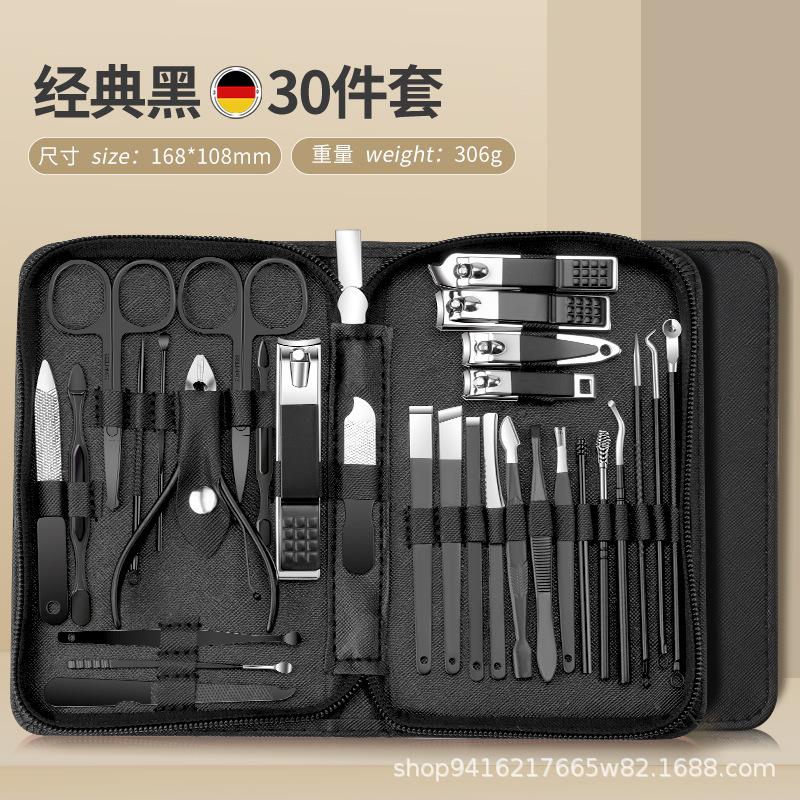 Set Forbici per Unghie 30 Pezzi Strumenti per Nail Art Forbici per Unghie in Acciaio Inossidabile Set Completo Manicure Tagliaunghie