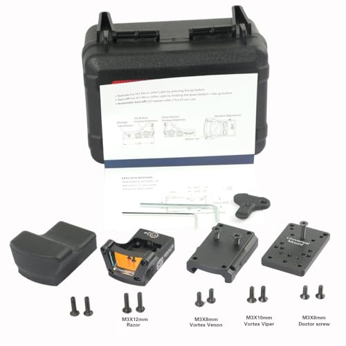 ZZ M1 Type Replica Micro Sight, Open Dot Sight, 20mm Rail, Glock Universal Mount, Black