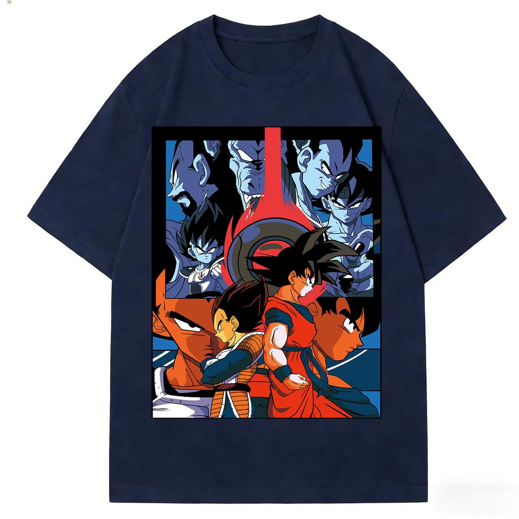 2026 New Dragon Ball Anime Goku Super Saiyan Printed Short Sleeve Tshirt Mens and Womens Tshirt Mens Tops Sports Tshirt