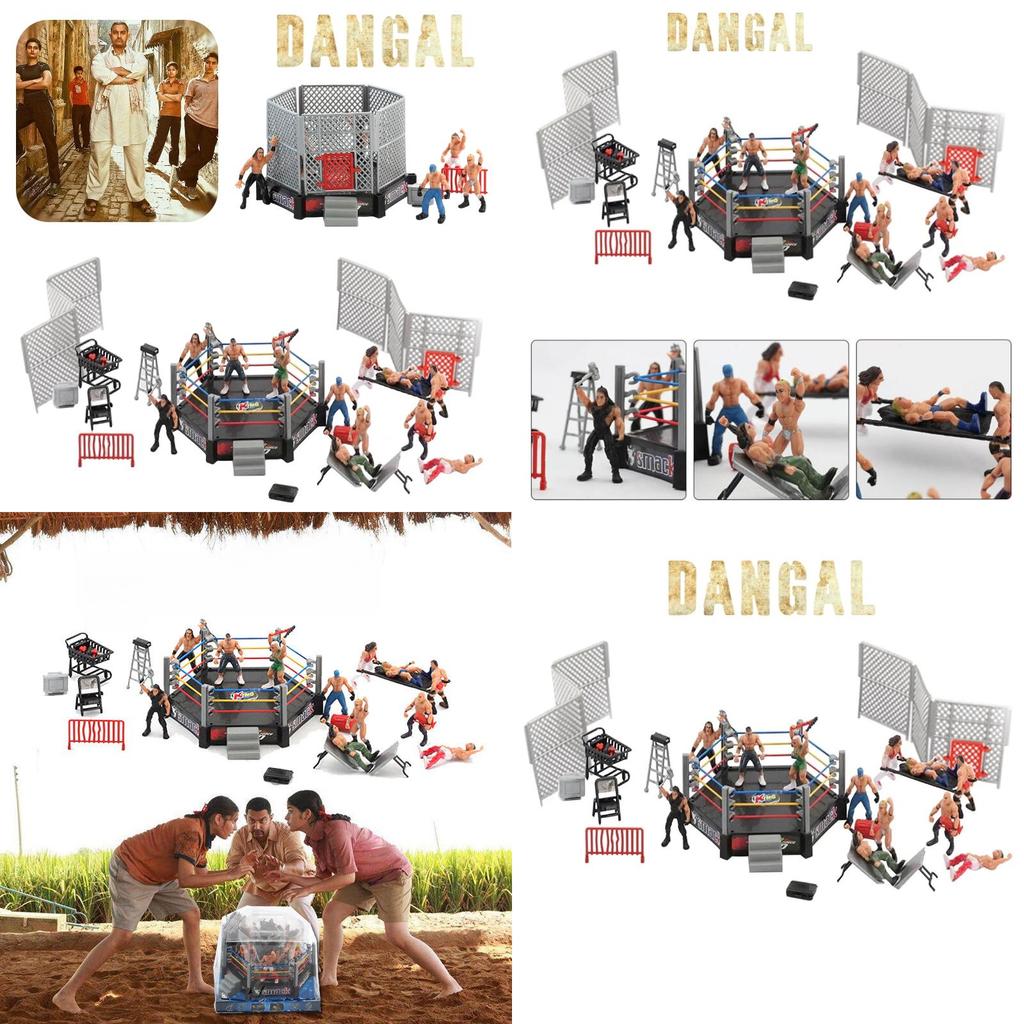Interactive Wrestler Toy Set Diy Assembly And Static Model Perfect For Children