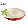 Small Hand Grinder Ceramic Garlic Grater Plate, with Leaf Handle Design, Manual Kitchen Mincer Easy Cleaning Grinding Tool, for Ginger And Lemon