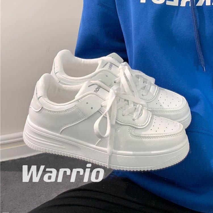 Sports Casual White Shoes for Women  New Lace Up Muffin Bottom Flat Sneakers Breathable Stylish Women's Shoes Wholesale