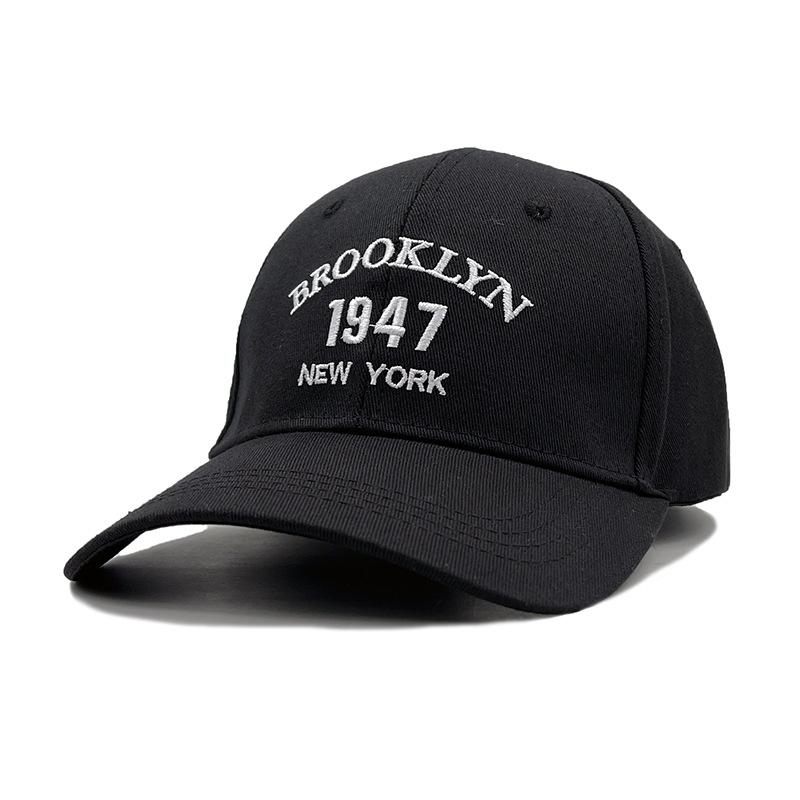 Brooklyn 1947 Embroidered Baseball Cap For Men And Women New York Duck Tongue Hip-Hop Hat