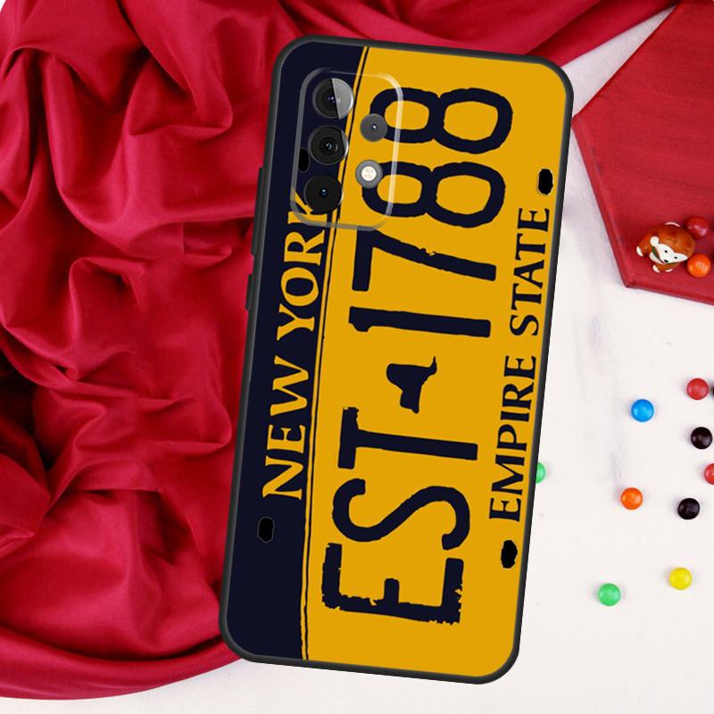 License Plate Number For Samsung Galaxy A15 A55 A53 A33 A35 A22 A32 A52 A54 A34 A14 A56 A36 A26 A16 A05 A06 Case
