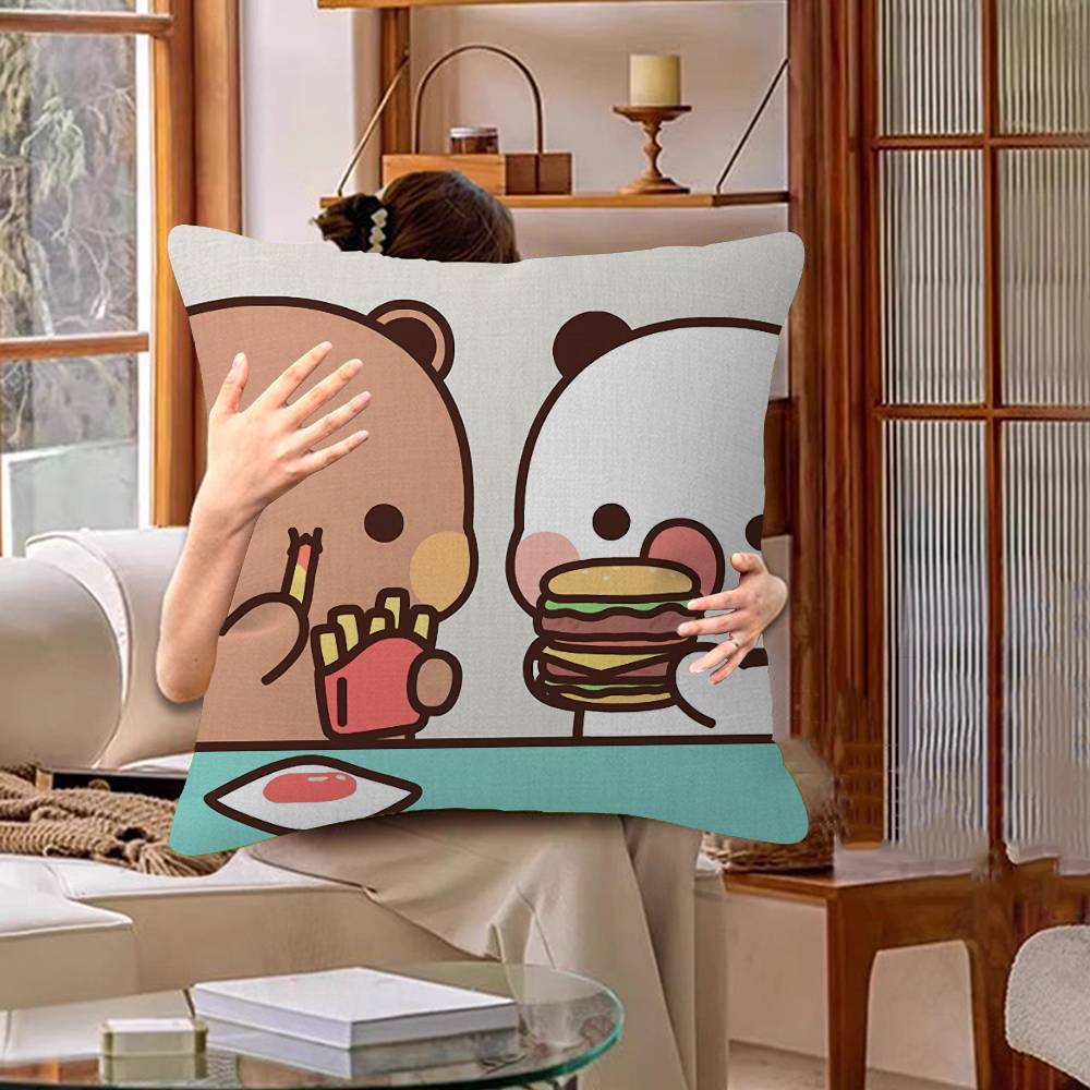 Bubu And Dudu Cute Cartoon Pillow Cushion Cover Pillowcase Living Room Sofa Home Decor Customized