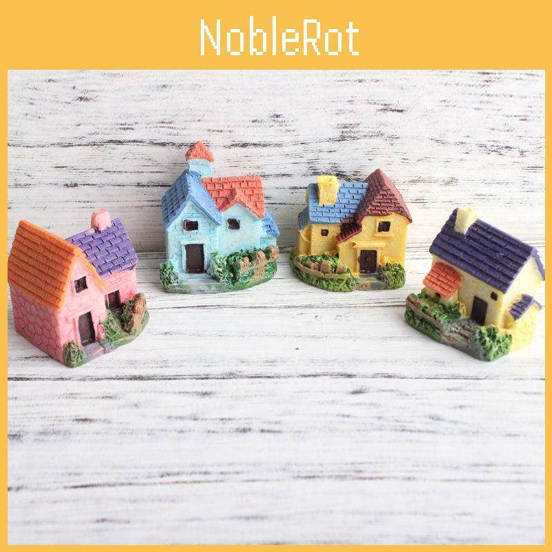 Charming Resin Mini House Villa For Enchanting Micro Landscape Decoration Craft