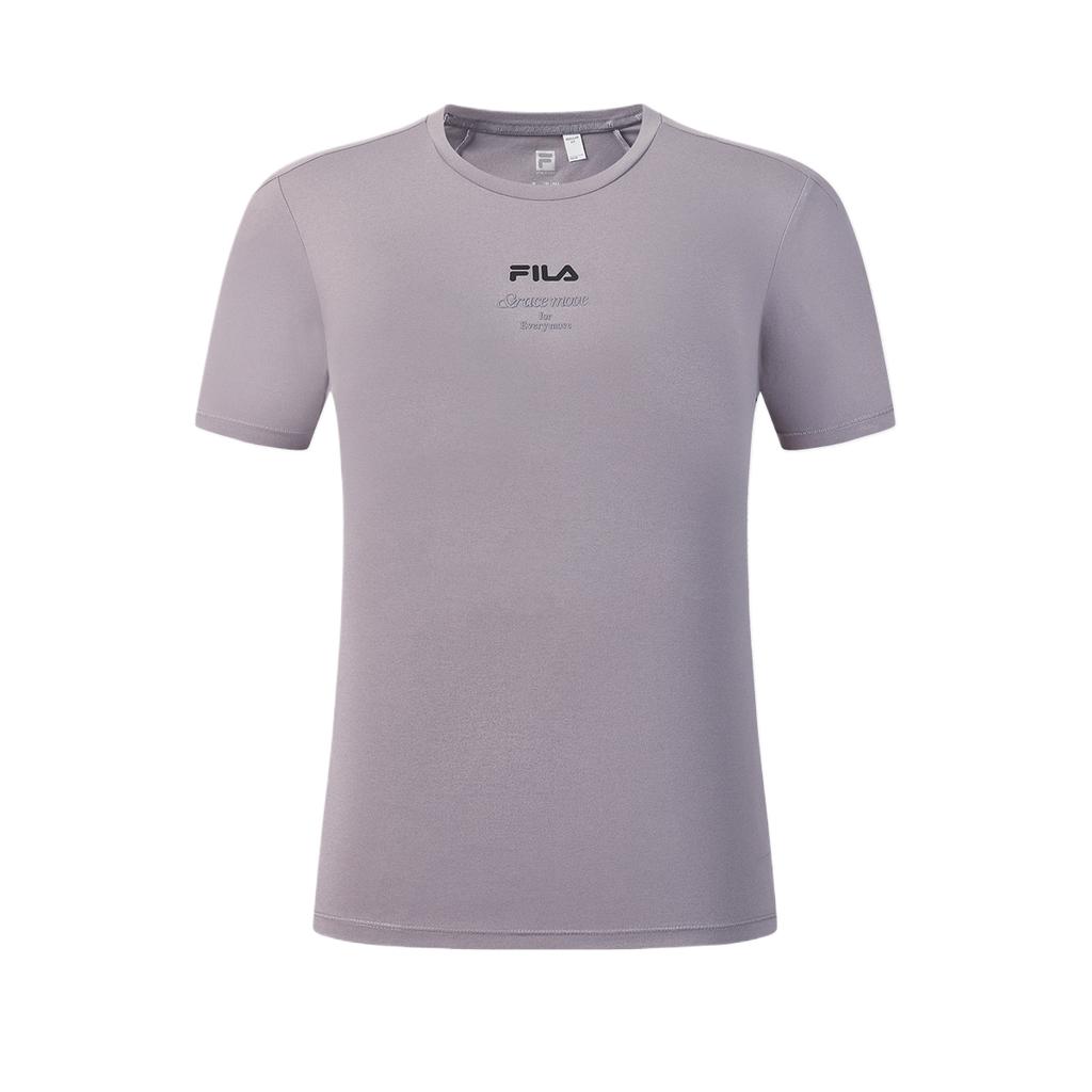 FILA Fitness Pullover Round Neck Short Sleeve Solid Color T-Shirt Women tops A11W621102F-GY