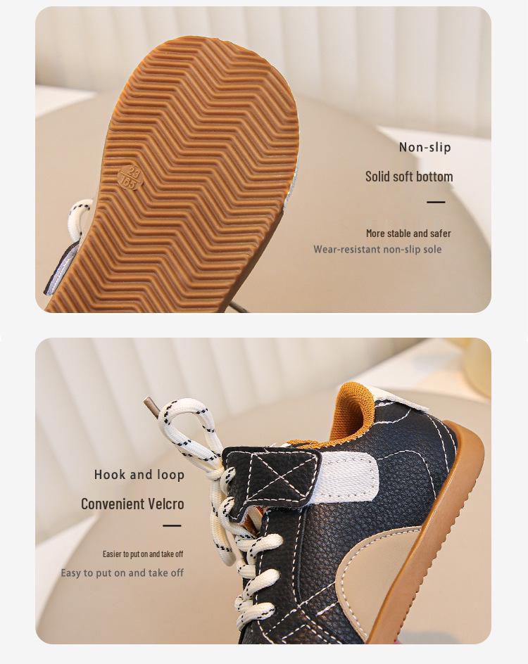 2025 Autumn/Winter Girls' Star Sports Shoes: Soft, Non-Slip, Casual Footwear for Medium and Large Kids