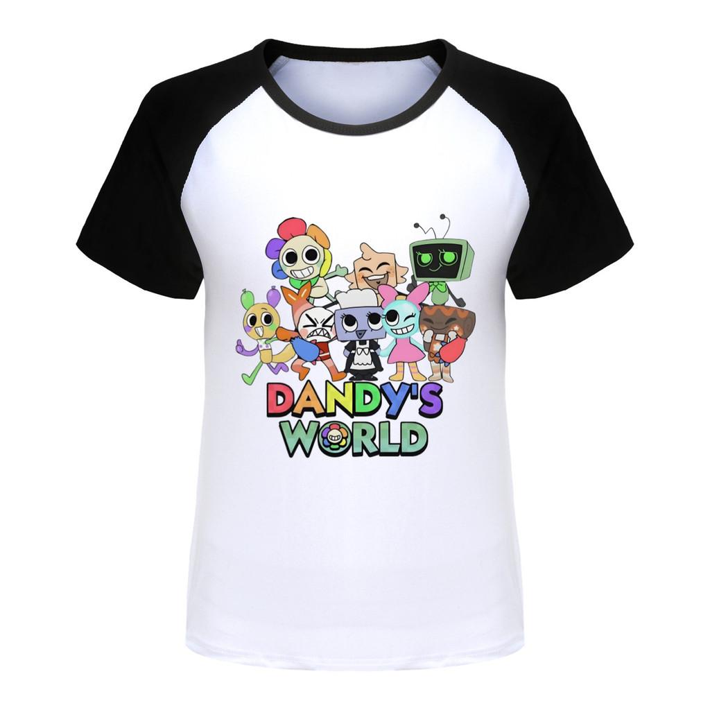 5407 Kid Boy Girl Dandy World Print Raglan Sleeves T-Shirt