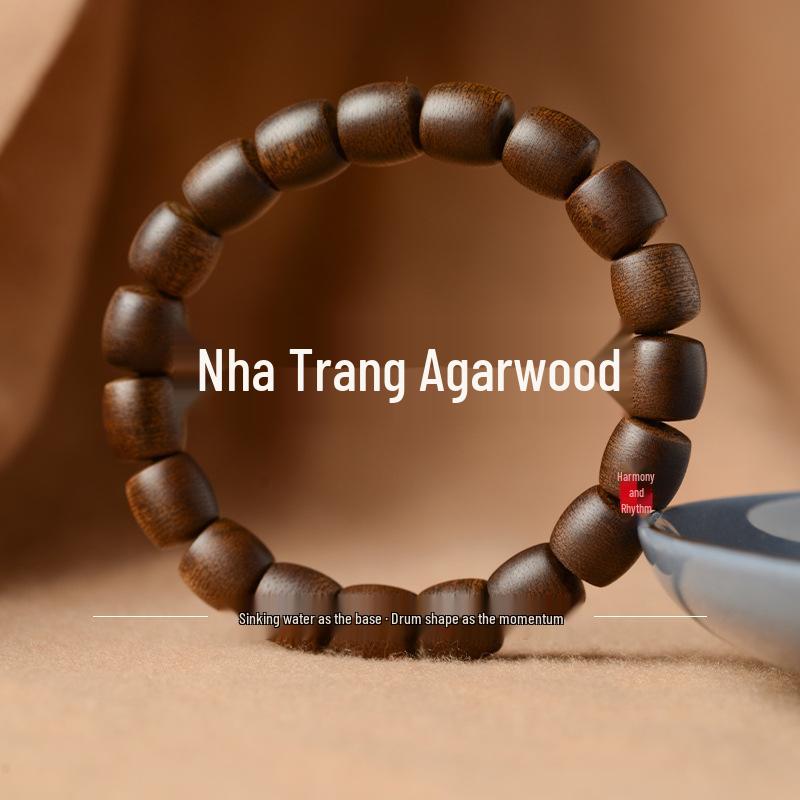 Agarwood Qinan 10mm Round Bead Bracelet - Prayer Beads for Personal Wear or Gift 10mm