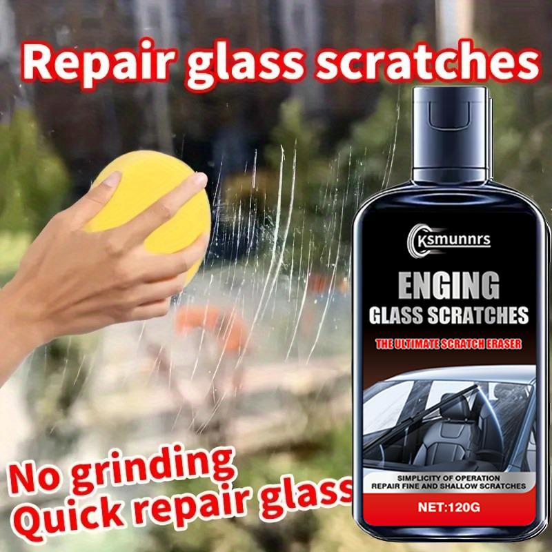 NEW Glass Scratch Repair Paste - Car Window & Bathroom Shower Glass Polishing, Window Glass Scratch Repair, with Sponge.