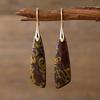 Luxury New Bohemian Emperor Stone Geometric Pendant Earrings Earrings European and American Popular Natural Stone Jewelry